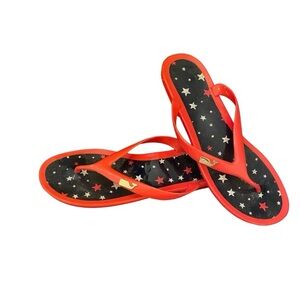 Vineyard Vines Womens Red Flip Flops.  Size 8
